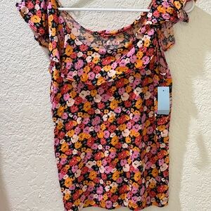 LOFT Floral Women's Top XXS Petite NWT
